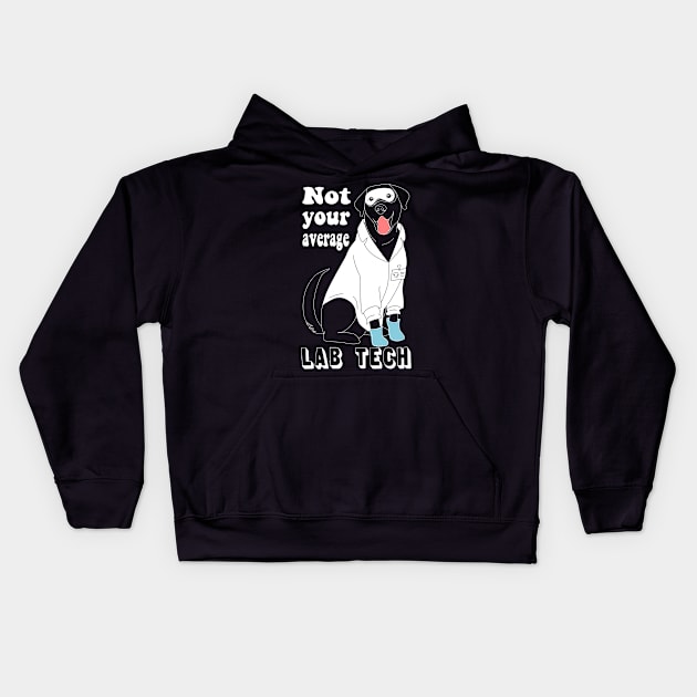 Labrador researcher - Not your average lab tech Kids Hoodie by LittleAna